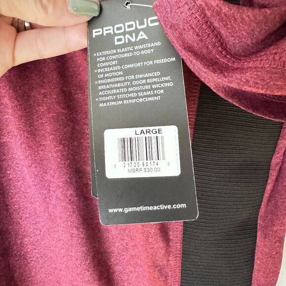 Game Time Heathered Red Performance Tee – Size L – NWT - Picture 4 of 4